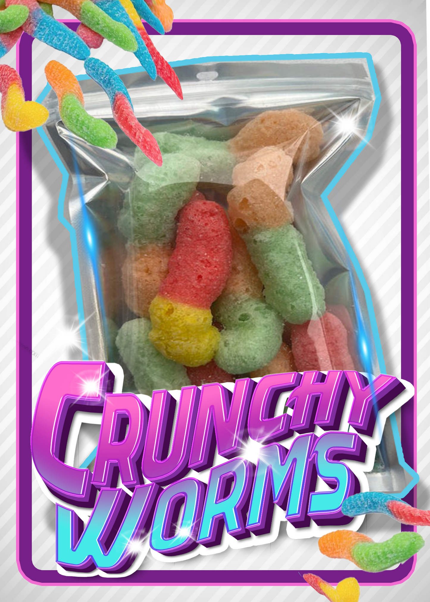 Freeze Dried Gummy Worms